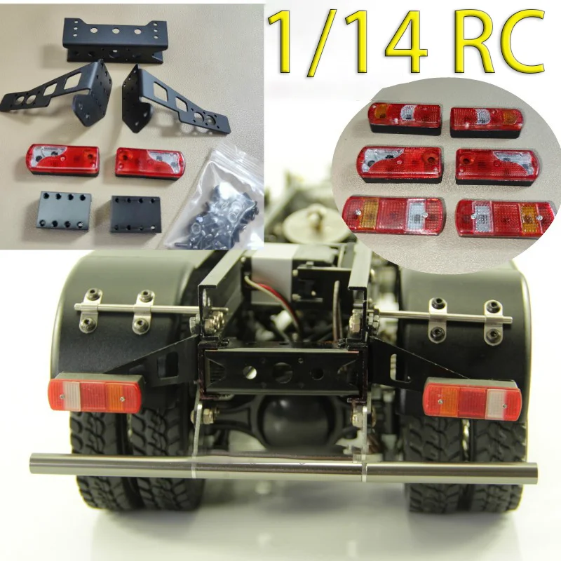 

Металлическая имитация поперечного света с задним фонарем для радиоуправляемого грузовика Tamiya 1/14 SCANIA 770S R620 BENZ Arocs MAN TGX Car