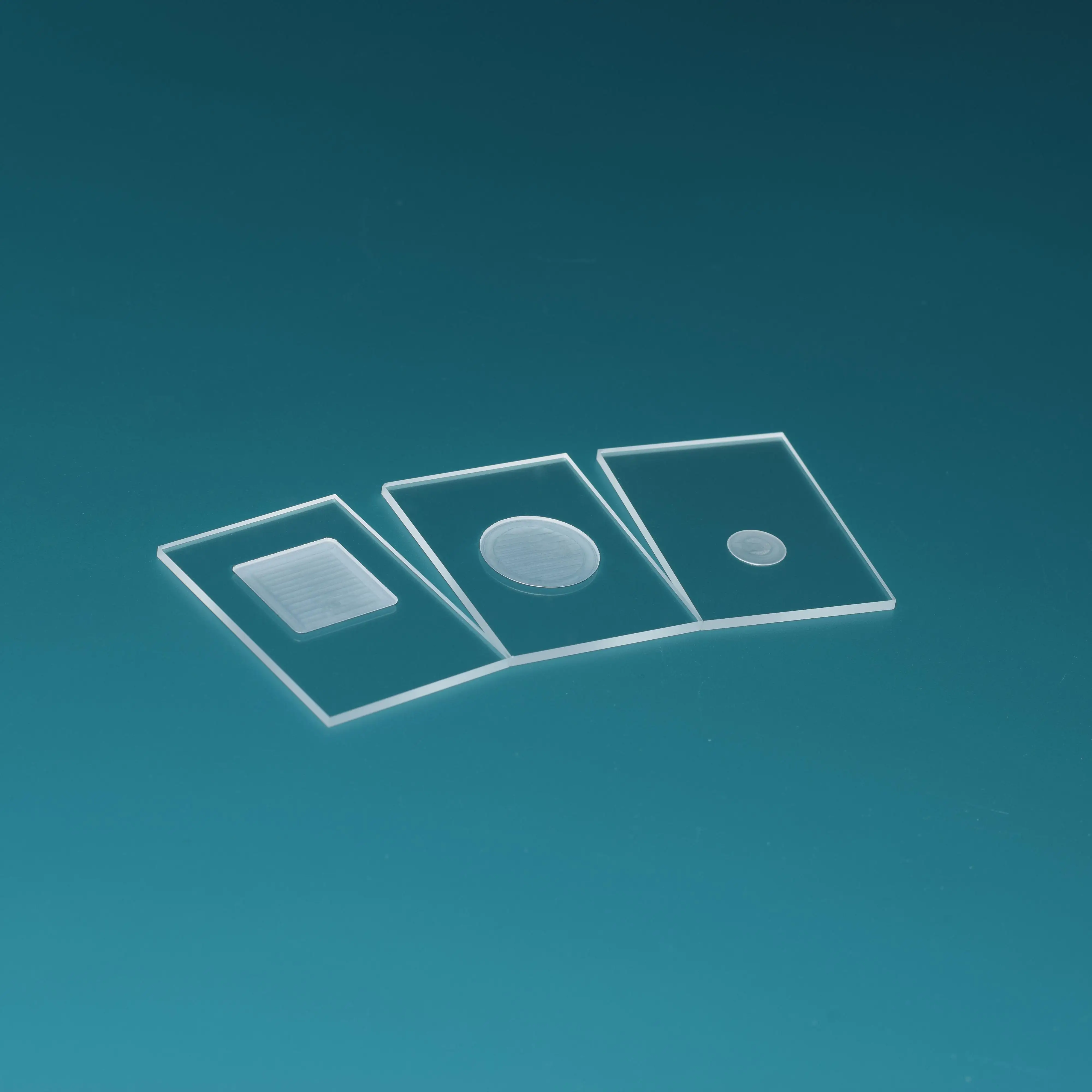 50mmx35mmx2mm Vetro al quarzo XRD Slot per campioni Diffrattometro a raggi X Scivolo in polvere Vetro ottico quadrato/Rotondo/Scanalatura smerigliata