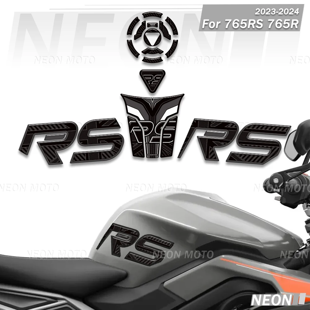 

For Triumph Street Triple 765RS 765R 765 RS R 2023 2024 Motorcycle 3D Epoxy Resin Protection Tank Pad Stickers Gas Tank Decals