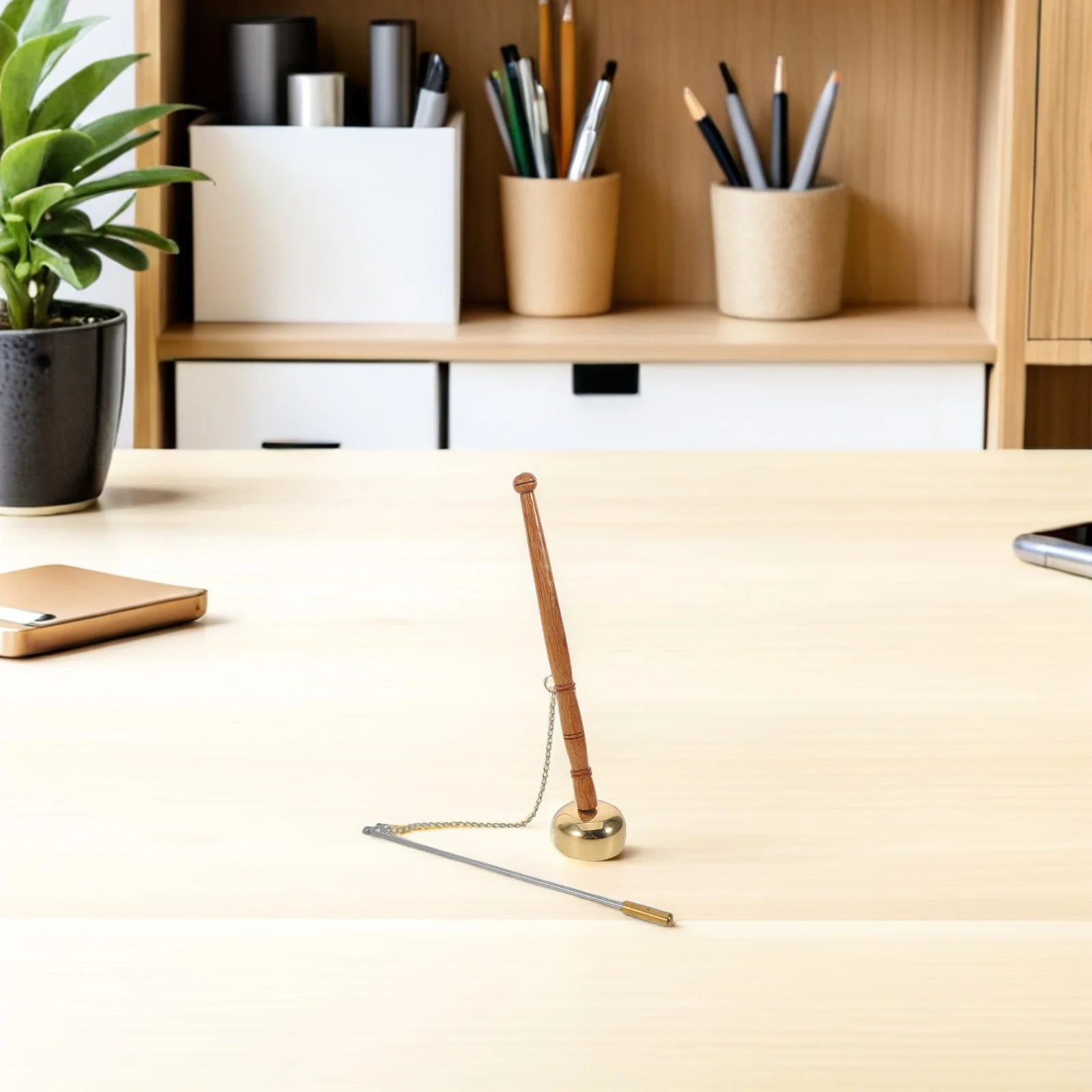 

Copper Bronze Buddhist Bell Traditional Incense Burner Vintage Style Religious Altar Decoration Meditation Sound Tool Ritual