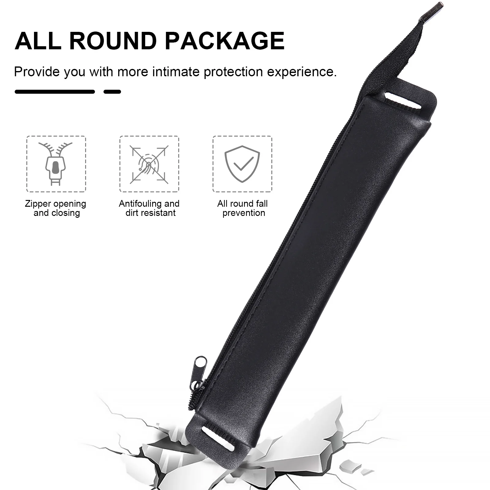 1Pcs Cover for Stylus Secure Zipper Closure Scratch Dirt Resistant Stylus Pen Sleeve Portable Writing Tool Organizer