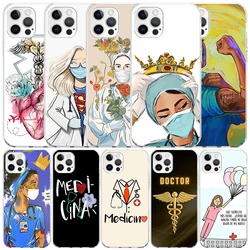 Medicine Nurse Doctor Phone Case For IPhone 16 17 Air 16E 15 14 Plus 13 Mini 12 11 Pro Max 7 8 + SE 2020 Soft TPU Back Cover 16