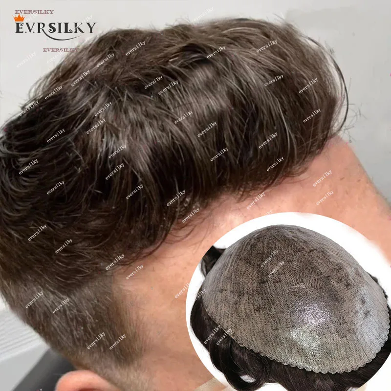 

Brown Blonde Men's Toupee Wigs Natural Hairline Human Hair Super Durable Full Skin Wigs Microskin Capillary Prosthesis for Men