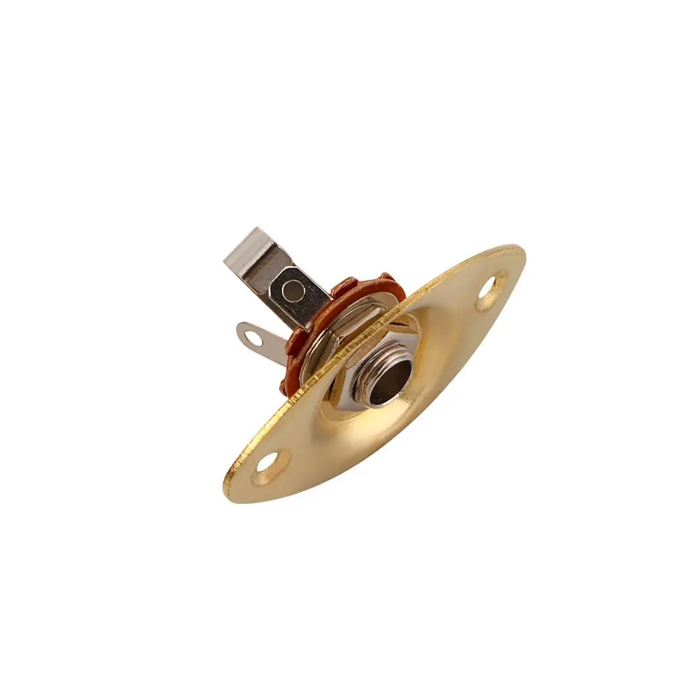 

3 Colors Metal for Electric Guitar Jack Plate & Screws Guitar Replacemnet Output Socket Outputing Audio Output Stereo Jack