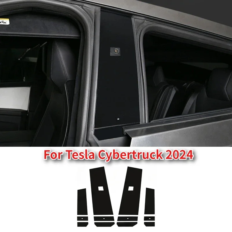 Center Pillar Protective Sticker for Tesla Cybertruck 2024 B-pillar C-pillar Mirror Surface Patch Accessories for Cyber Pickup