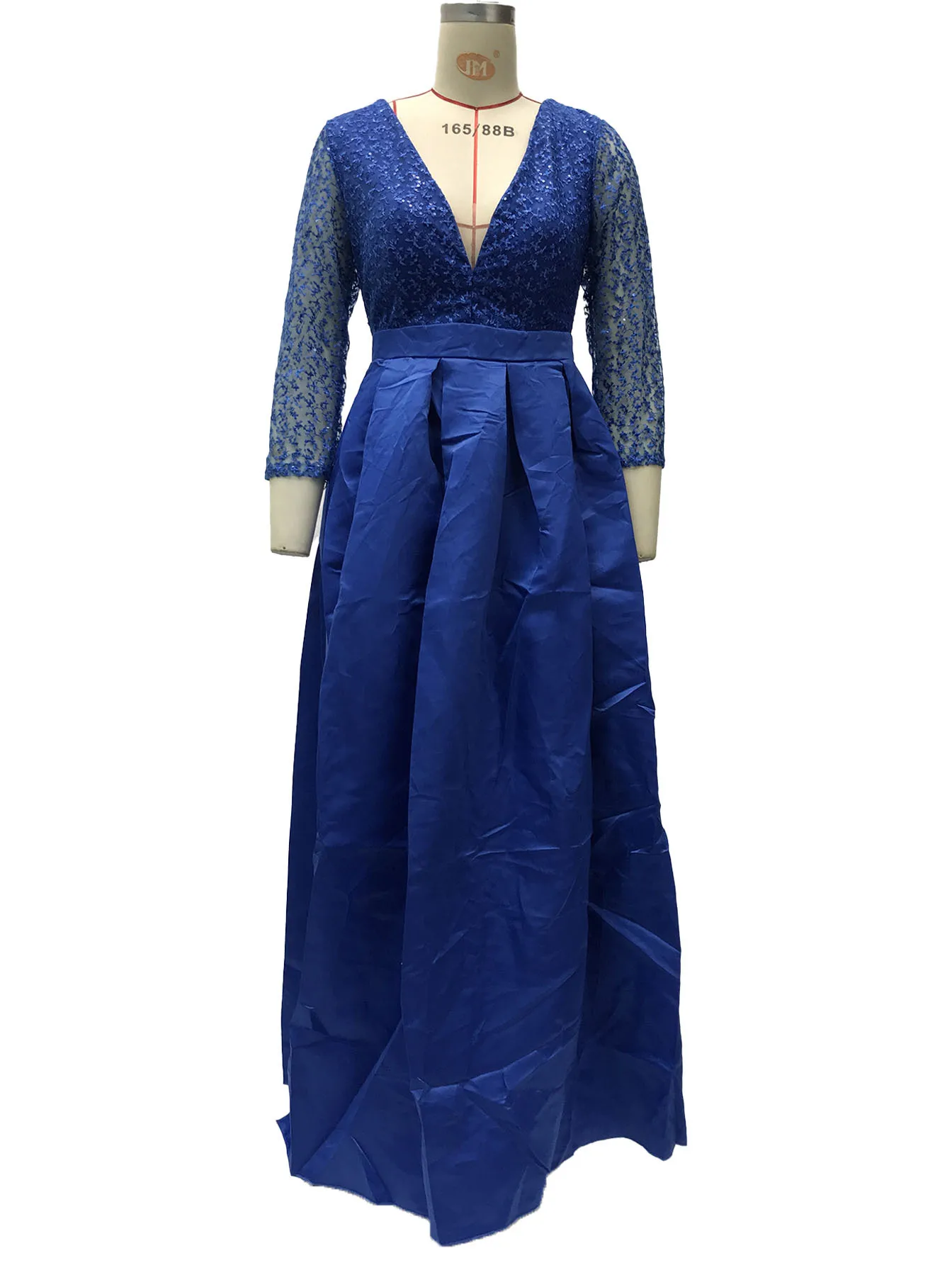 Spring And Summer Women's Lace Sequins Sexy Long Dress Trailing Banquet Evening Dress