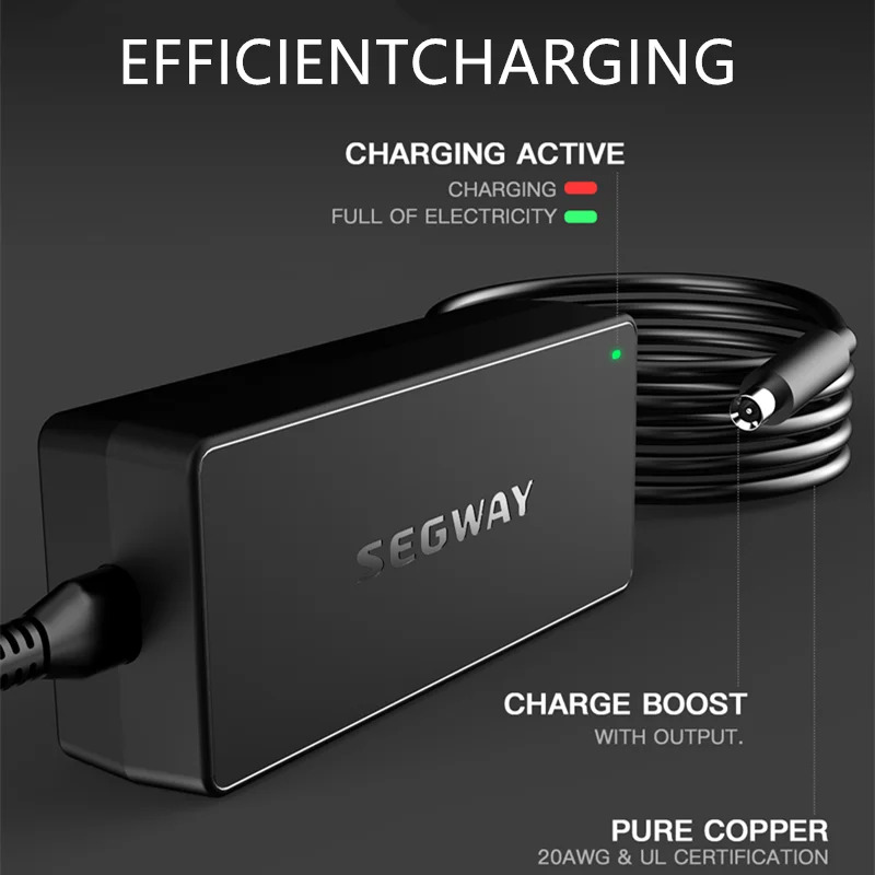 Original Segway 42V 1.7A Charger For Ninebot MAX G2 G30 ES2 ES4 G30LP T15 F40 F2 D38 For Xiaomi M365/Pro Electric Scooter Parts