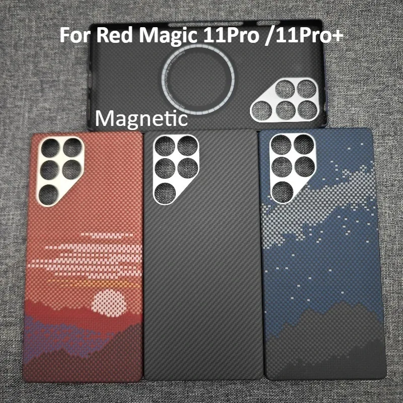 

For Red Magic 11 Pro / 11 Pro+ Magnetic Carbon Aramid Fiber Case – Ultra-Thin Lightweight Hard Cover – Slim Durable Phone Shell