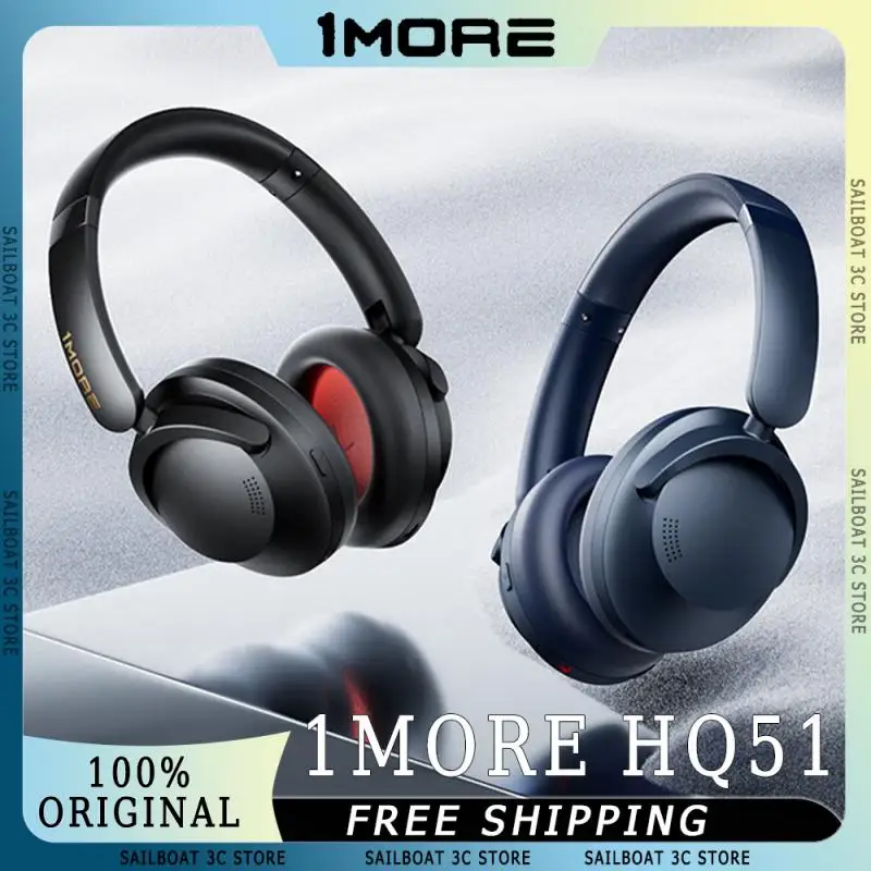 1MORE HQ51 Wireless Headphones With Mic 2Mode Active Noise Cancelling Bluetooth 5.4 Long Endurance Custom Sports Gaming Headset