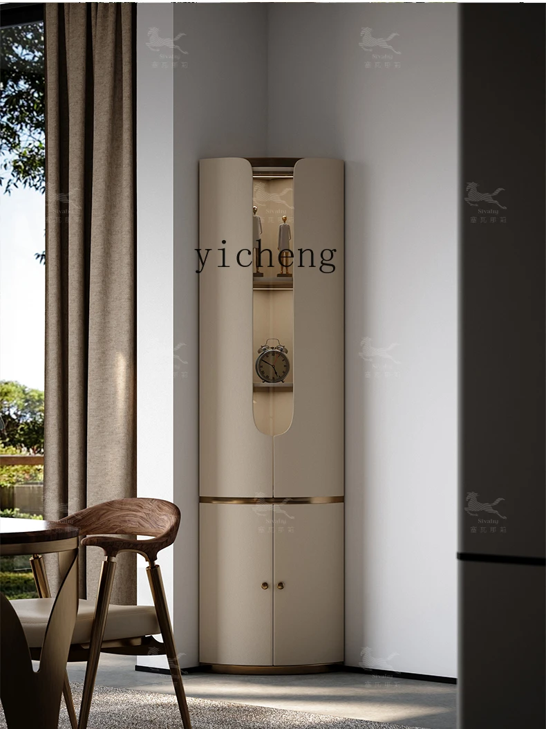 D27 Modern Light Luxury Villa Living Room High-end Corner Storage Corner Decorative Cabinet