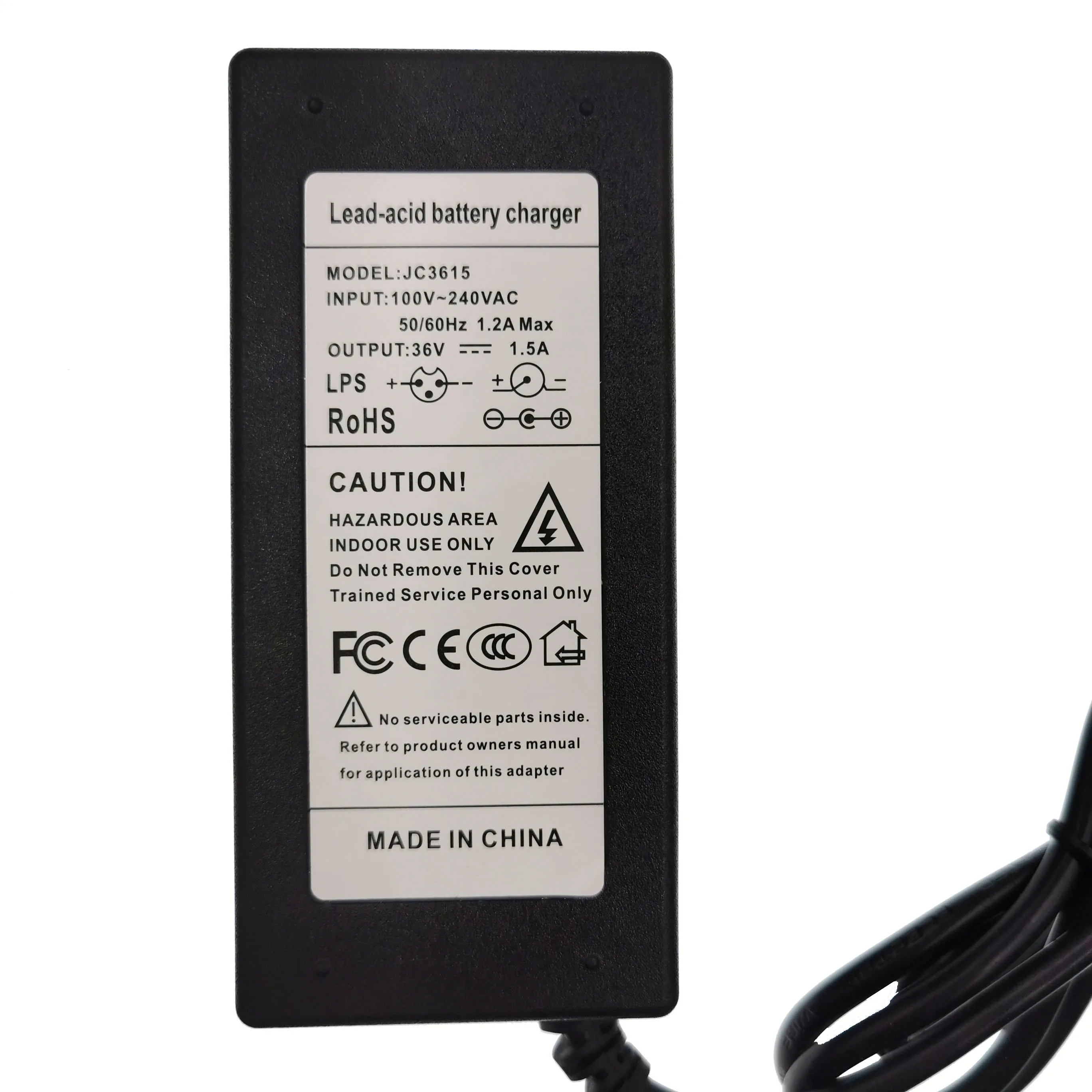 36V 1.5A lead acid battery charger for 3s 12v lead-acid battery fit for ebike scooter