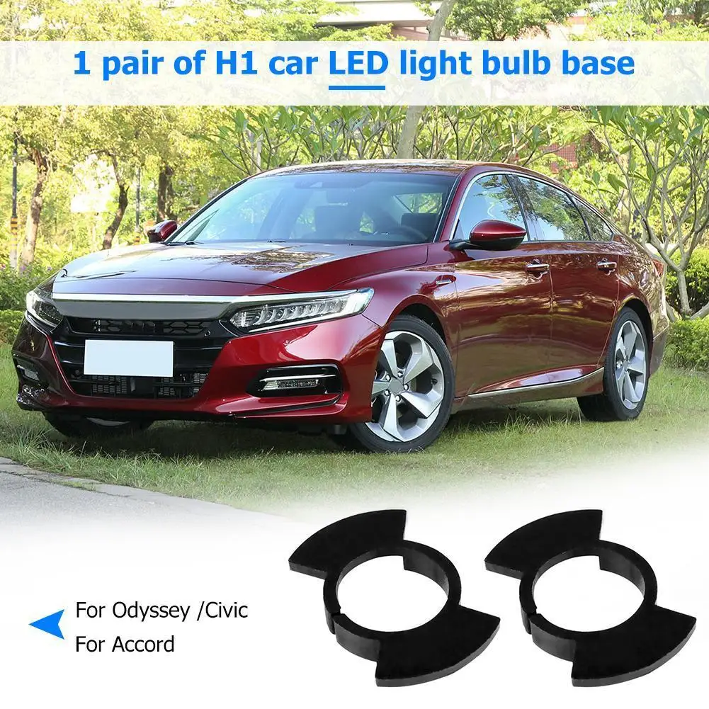 1 Pair H1 LED Headlight Bulb Base Adapters Holders for Civic Accord