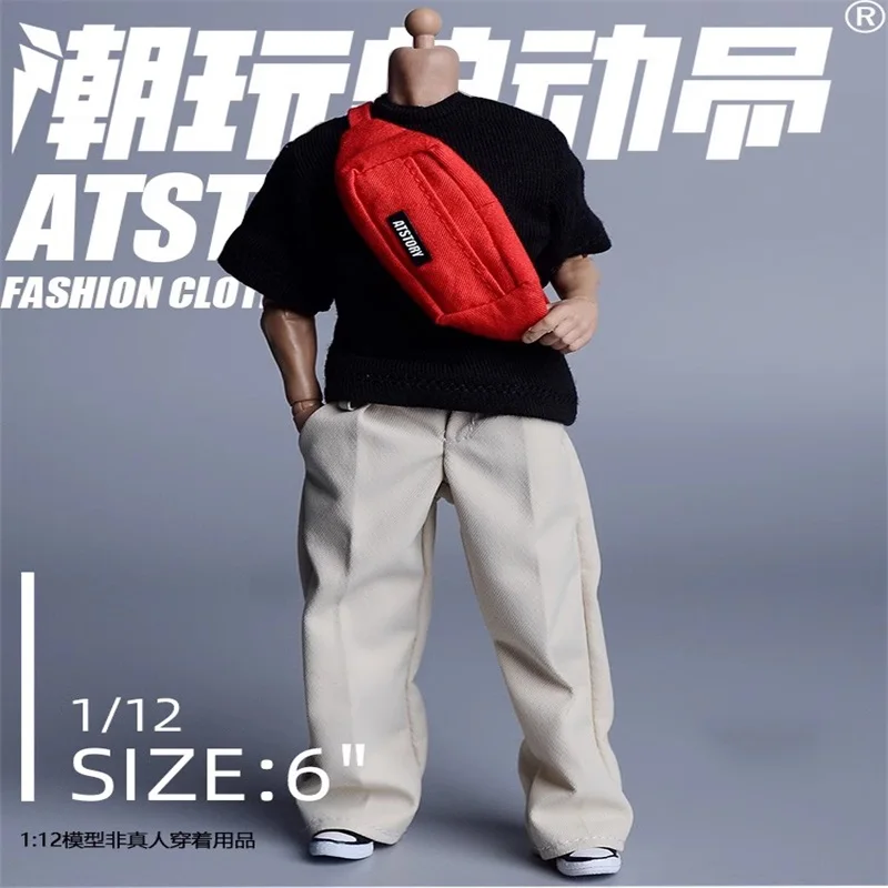 

1/12 Trendy Soldier Handmade Casual Loose Pants Model Toy Accessories Fit 6'' Action Figure In Stock For Fans Collection