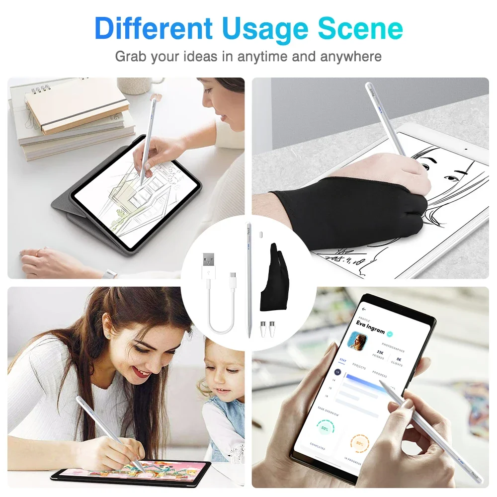 2024 Universal Stylus Pen For Android IOS Windows Tablet/Mobile Phone Capacitive Touchscreen Pen For Samsung Huawei Apple Xiaomi