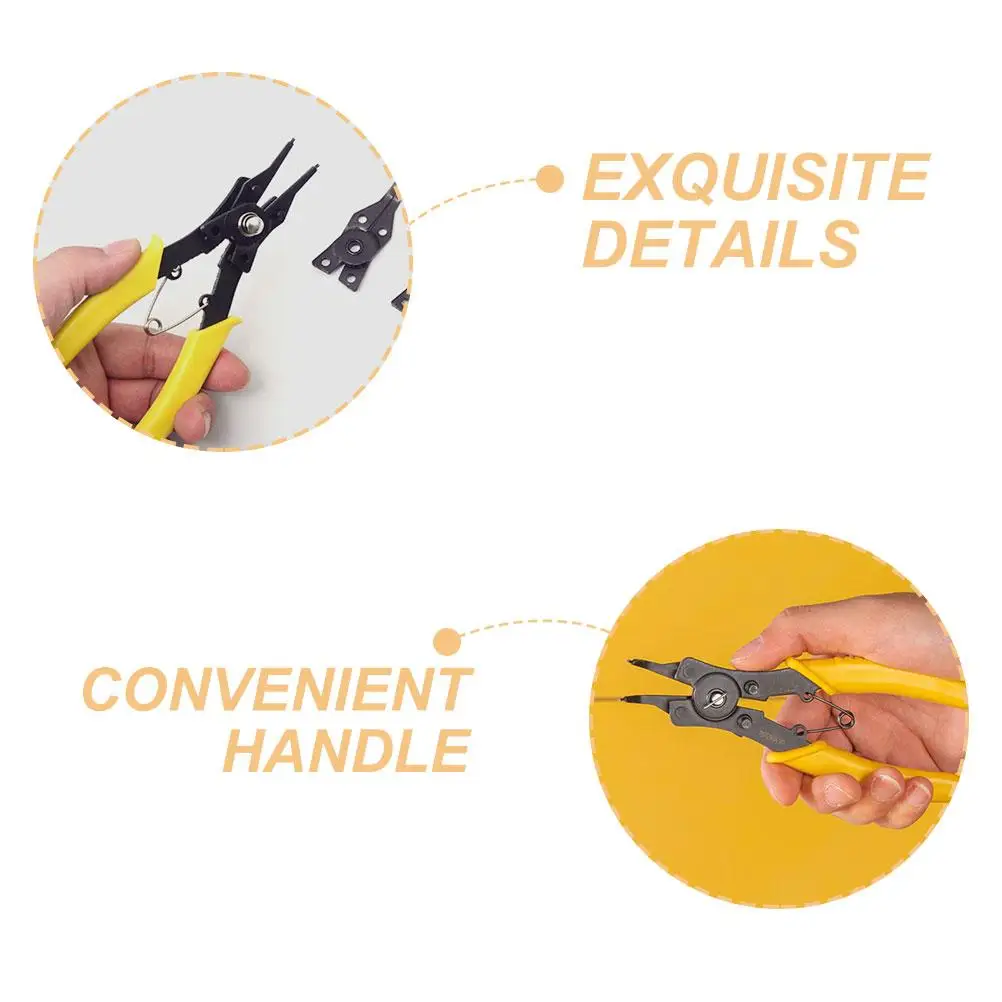 Heavy Duty Loaded Pliers Set Internal External Pliers Set Circlip Precision Repair Hand Tools