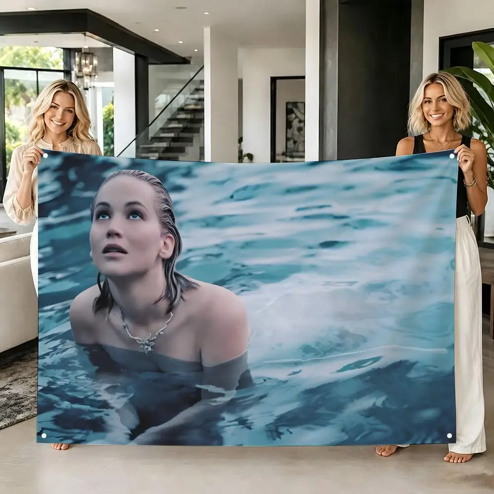 superstar J-jennifer lawrence Flags Tapestry Creative Pattern Photo Living Room Wall Art Party Outdoor Decor