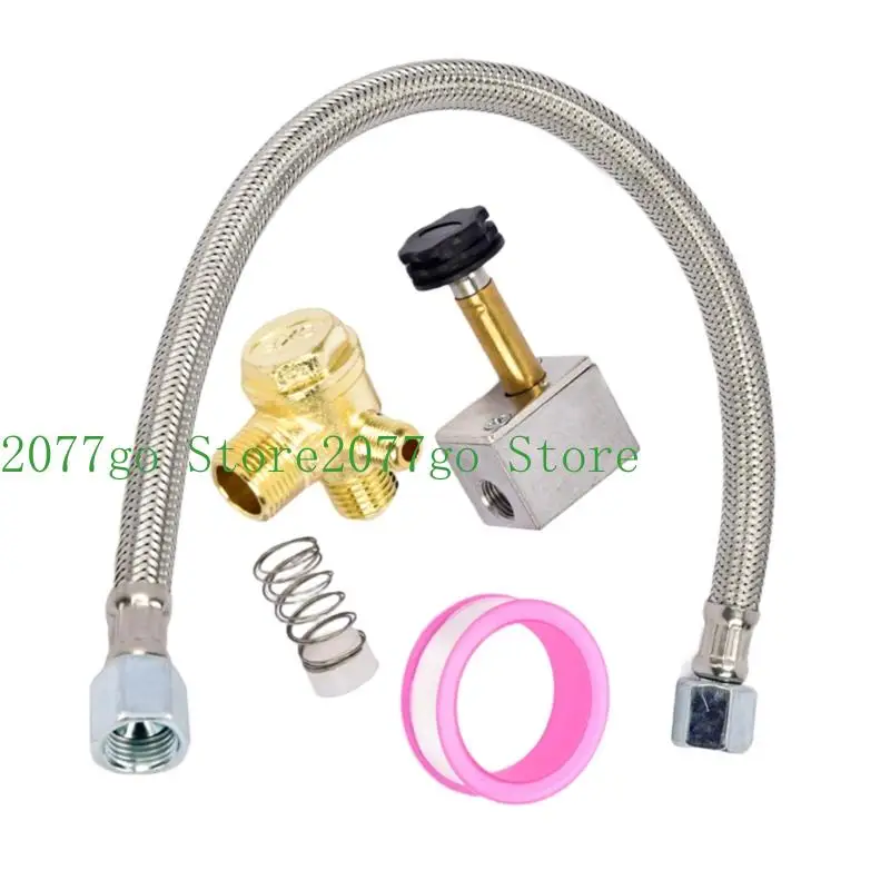 

Y1UD Air Compressor Tube Flexible Hose Check Valves Battery Valves Kits Household Garden Power Tool Accesoories Easy to Use