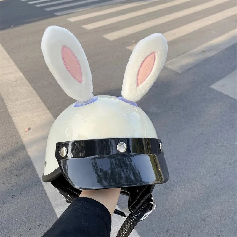 Rabbit Ear Helmet Decoration Accessories Battery Electric Vehicle Motorcycle Motorcycle Helmet Ornaments Excluding Helmets