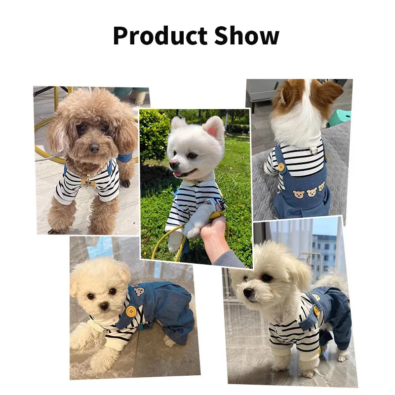 Small Breed Pet Overalls - Lightweight Summer Jumpsuit for Fashionable Pets - Comfortable Four-Legged Pants