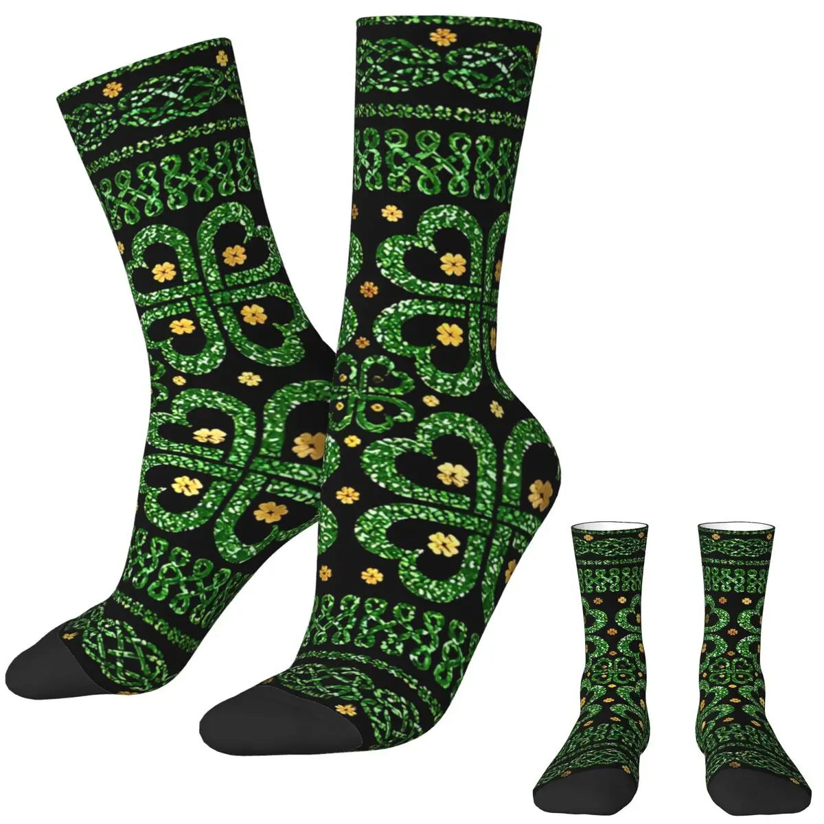 Couple Socks Shamrock Four Leaf Stockings Winter Leisure High Quality Socks Custom Skateboard Anti Slip Socks