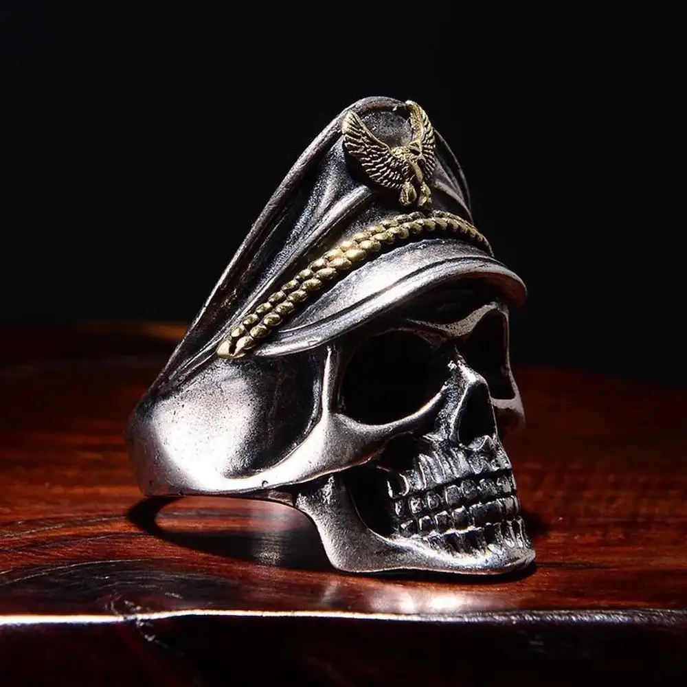 Vintage Ghost Pirate Skull Rings Men's Fashion Exquisite Personality Hip Hop Street Exaggerated Jewelry - Image 4