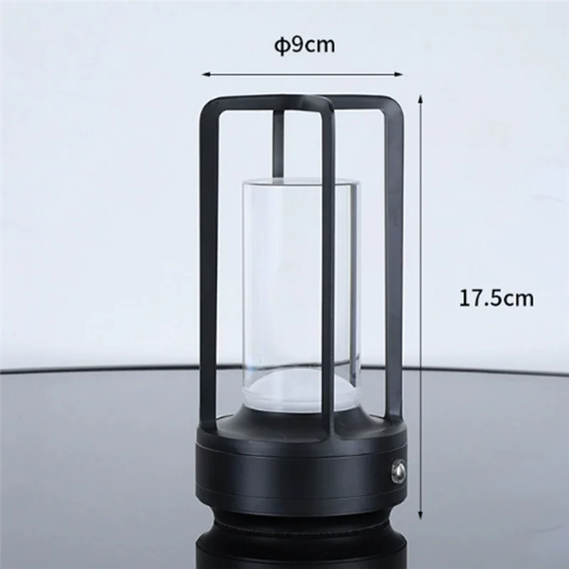 ABMI-Retro USB Rechargeable Atmosphere LED Night Light Decorative Bar Table Lamp Bedroom Desk Lighting,