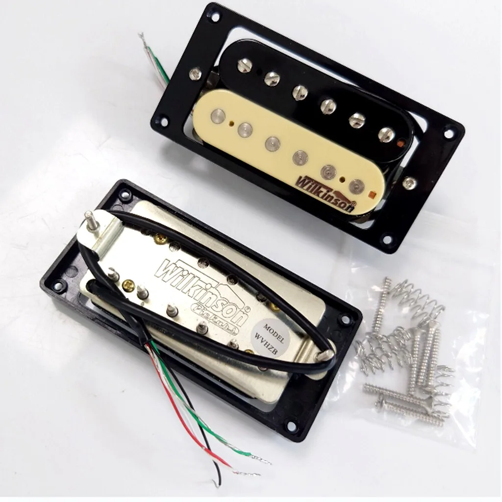 Upgrade Humbucker Pickup Wilkinson Zebra 4C Double Coil Pickups 1VIT Wiring Harness 1 Set