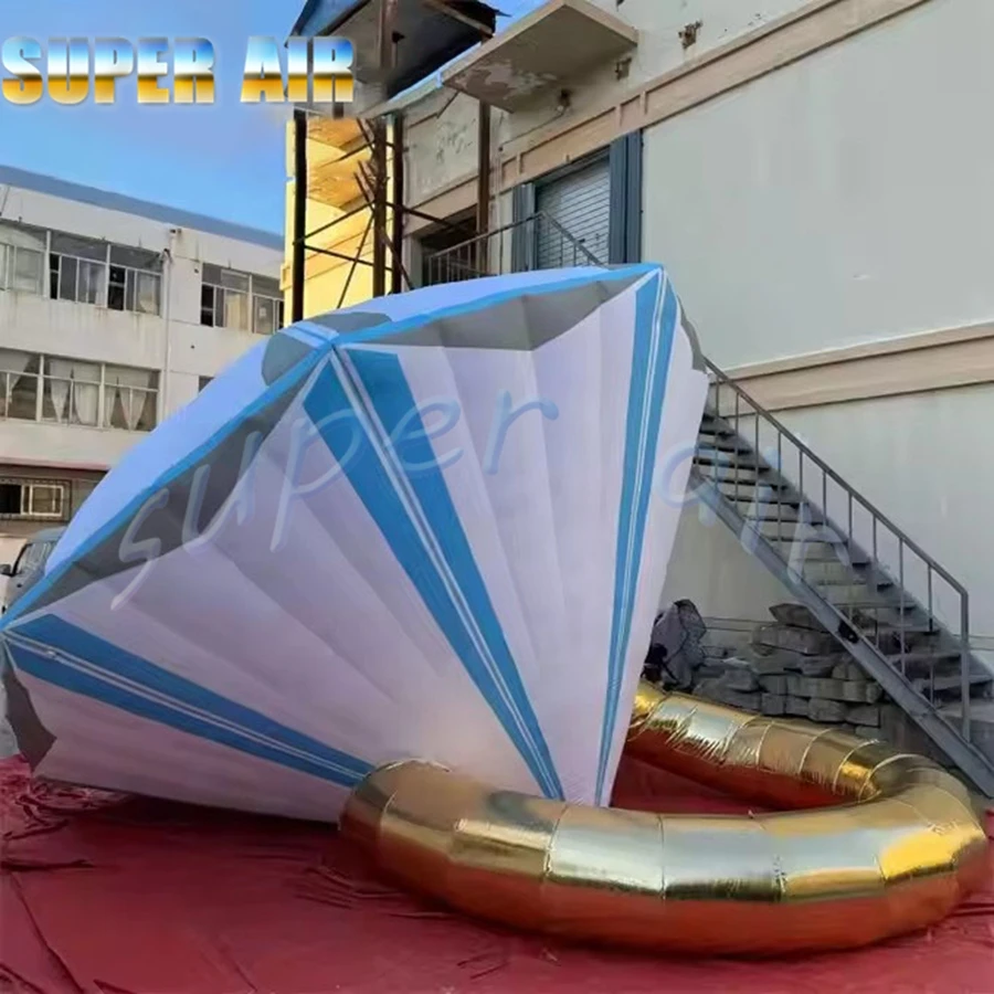 Novo design inflável realista enorme alvenaria lindo anel de diamante inflável para decoração