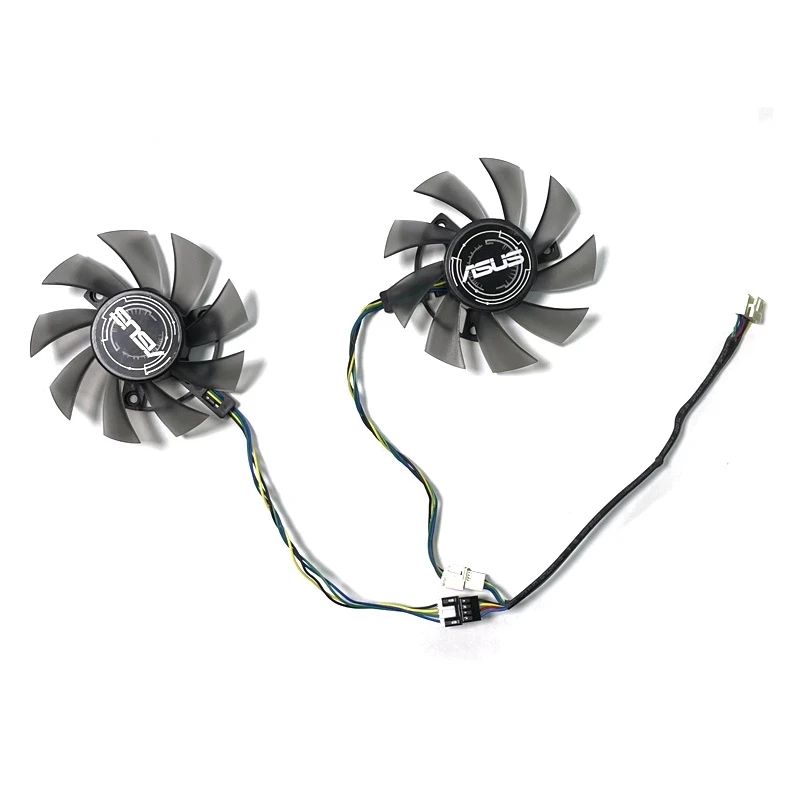 Ventilador para Tarjeta Gráfica ASUS Dual GTX 1650 1660Ti, 75mm FD8015U12S 12V 0.5A, Ventilador GPU GTX 1650 GTX 1660 Ti