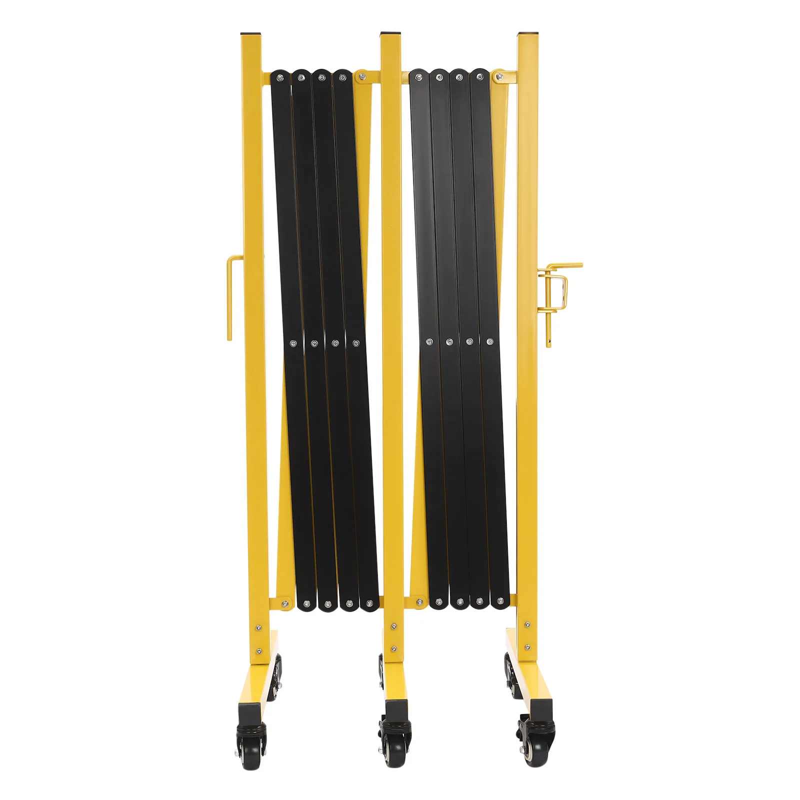 Adjustable Traffic Fence Portable Safety Barrier with Casters Expandable Metal Barrier Gate
