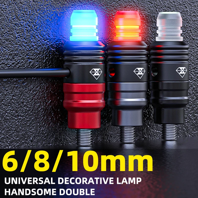 LED Rearview Mirror Decor Lamp, Fit GSX250R, Universal for Suzuki Scooter, External Waterproof 12V Motorcycle Light