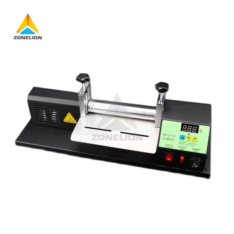 

Bags Production Use Temperature Control Speed Adjusted Roller Pressing Leather Tape Impressing Leather Folding Gluing Machine