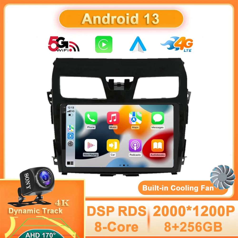 

Android 13 For Nissan Teana Altima 2013 - 2015 Auto 4G WIFI Carplay Multimedia Player Stereo Video GPS Navigation 360 Camera DSP