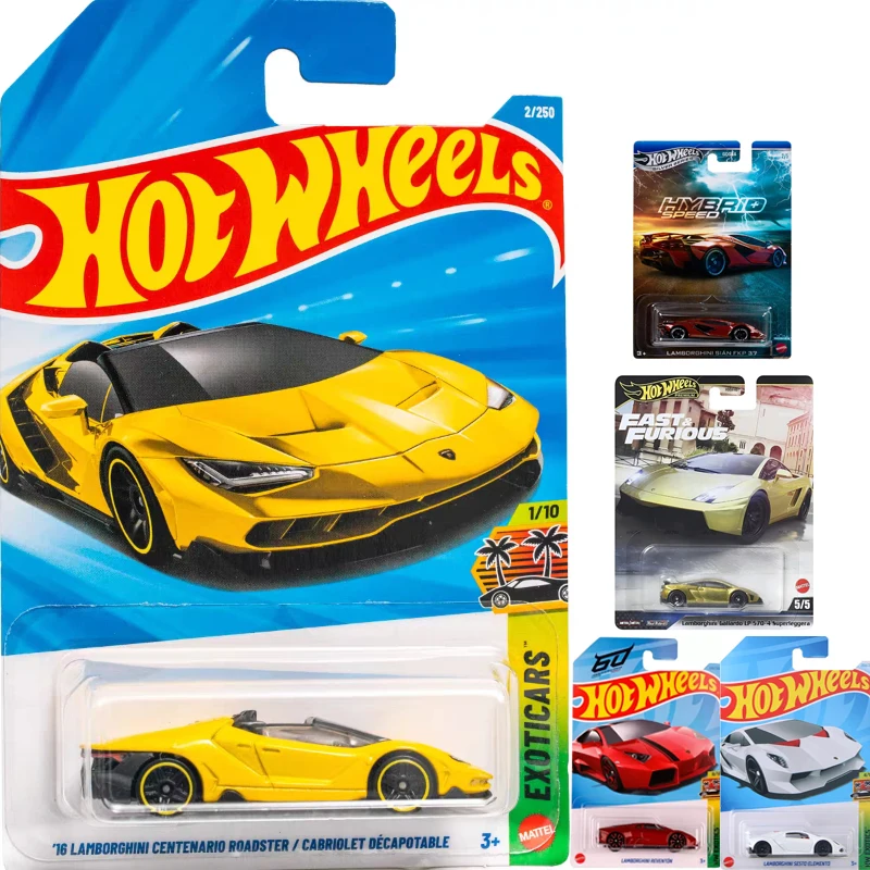 Coche Hot Wheels Original Lamborghini Centenario Roadster, juguetes para niños, vehículos fundidos a presión, modelos de aleación, regalo de colección, 1/64 2026A