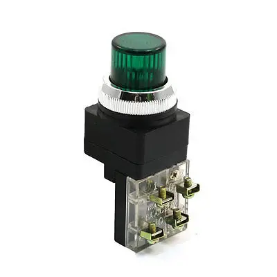 Green Height Cap Momentary NO NC Panel Push Button Switch AC 250V 6A