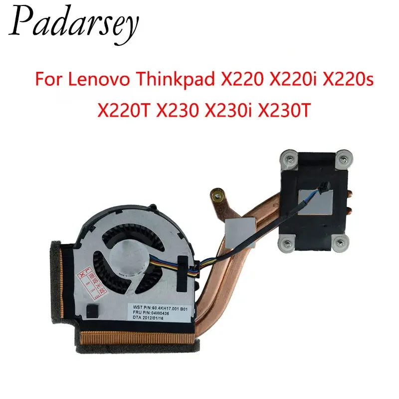 Padarsey Replacement CPU Cooling Fan with Heatsink for Lenovo Thinkpad X220 X220i X220s X220T X230 X230i X230T Series Laptop