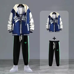 2023 Men Tracksuit Sets Korean Fashion Streetwear Hoodies+Sweatpants 2 Piece Sets Men Outfit Set Casual Men Clothing Jogger Sets