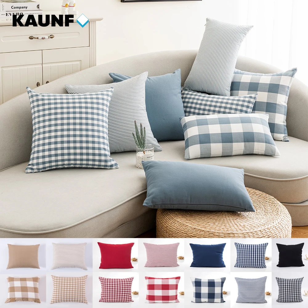 KAUNFO Throw Pillows Decorative Cushion Cover 30X50cm 45X45cm Lumbar Pillow Sofa Plush Cushions Pillow Covers Nordic Pillowcase