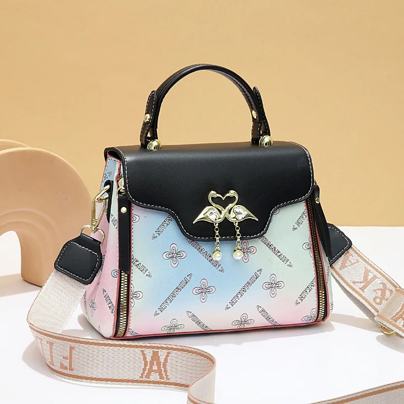 

Casual Women Small Handbag Soft Leather Shoulder Crossbody Bags for Women 2025 New Fashion Print Ladies Messenger Tote Bag women