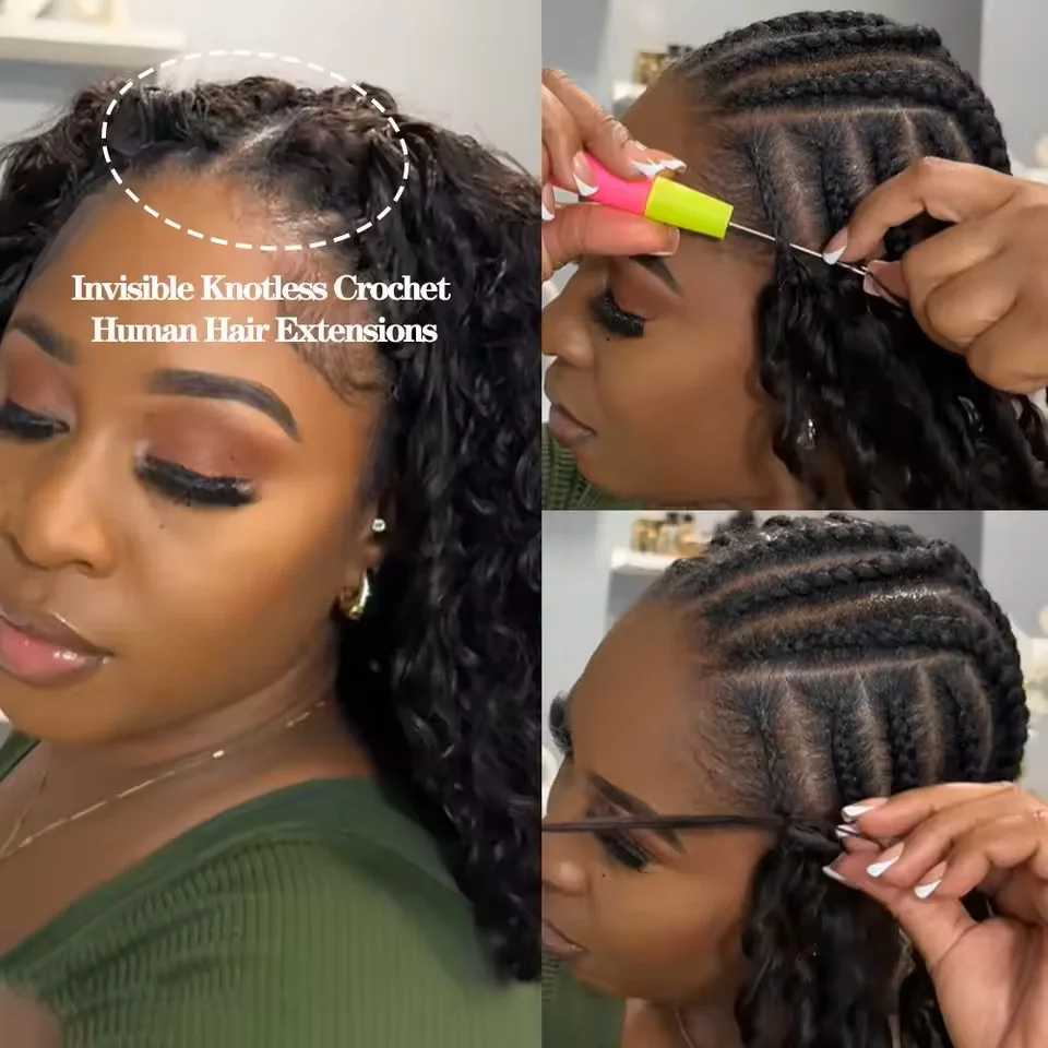 وصلات شعر كروشيه منفصلة مسبقًا من الريش غريب مجعد 100% حزمة شعر بشري لتضفير النساء اللون الطبيعي السائبة 100 جرام/pcak