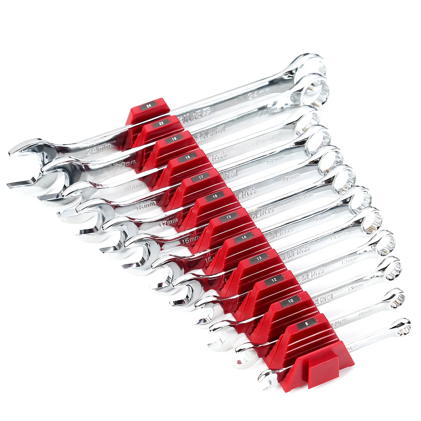 12PCS Magnetic Modular Wrench Organizers for Tool Drawers - Customizable Magnet Tool Storage Holder for Tool Box Organization