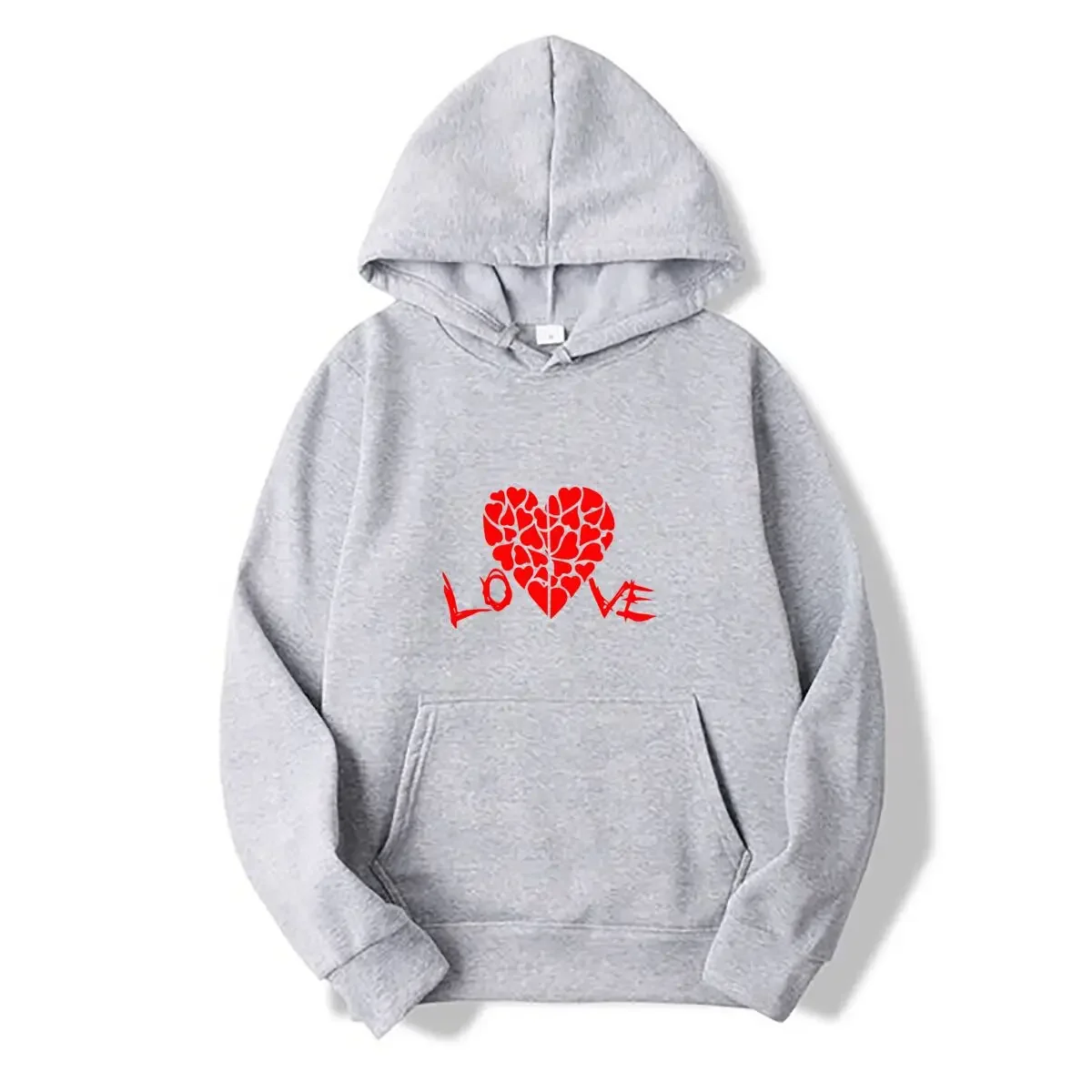 Red Heart Love Tree Couple Romance Design Autumn and Winter New Men's and Women's Hooded Sweatshirts Free Shipping Cheap Clothes