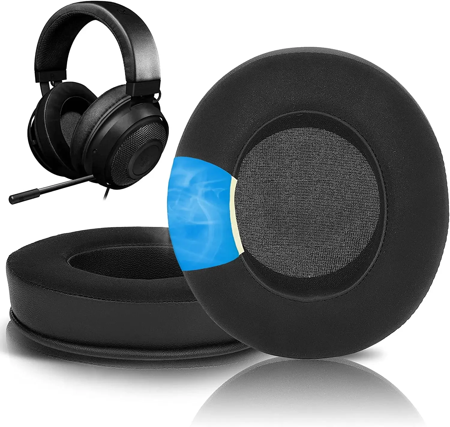 Cooling Gel Ear Pads for Razer Nari Ultimate Nari Essential Kraken Kitty Kraken Tournament Edition Headphones Earpads Headbeam