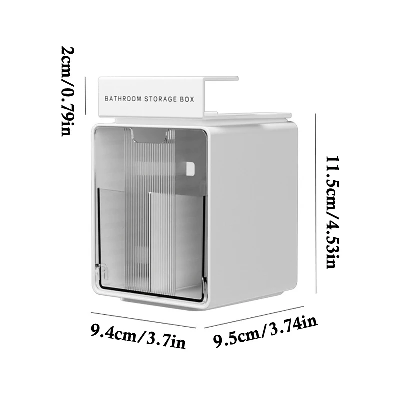 

NEW Transparent Bathroom Cotton Stick Makeup Cotton Bathroom Pull-Out Storage Drawer Style Storage Box Under The Mirror Cabinet