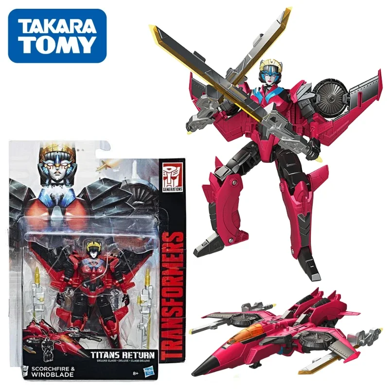 W magazynie Takara Tomy Transformers G Series Titan Return D-Class Wind Blade Robot Anime Action Model Zabawki Prezent