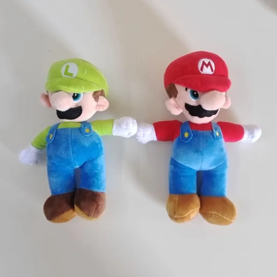 

10pcs The game Super Mario Bros cartoon doll model animated character Luigi Mario creative collectible plush toy holiday gift