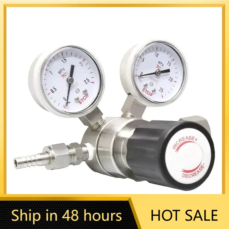 Vanne de réduction de pression en acier inoxydable 316 R21SL-G pour cylindre de laboratoire, chromatographe, azote, hélium, chlorage