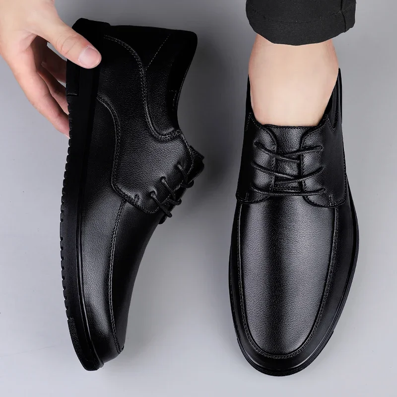 Men Shoes lace up Genuine Leather Luxury White Sneakers Trend Comfortable Casual oxfords Men Shoes Design Moccasins Man shoes