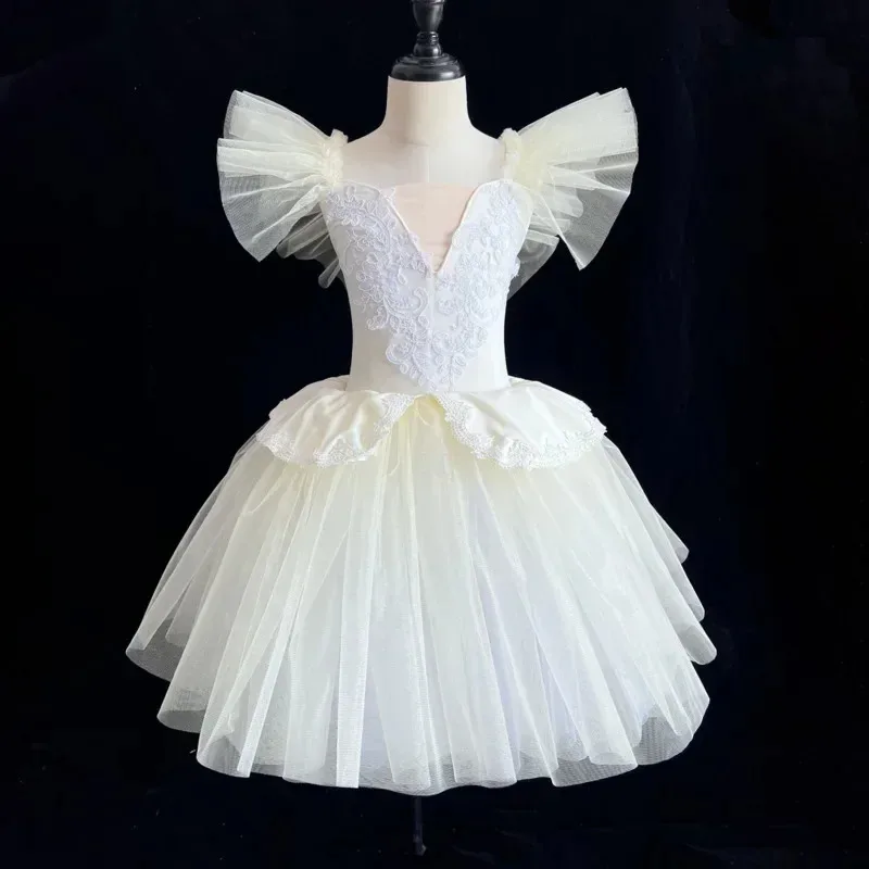 

AA wat Children Professional Skirt For Girls Long Tutu Ballet Adulto Kid Swan Cosumes Princess Dance Dress Performance 2025 New