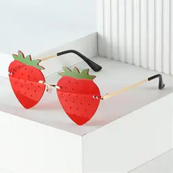 Unique Strawberry Sunglasses for Women Men Festival Party Rave Sun Glasses Christmas Decorations Street Snap Eyewear
